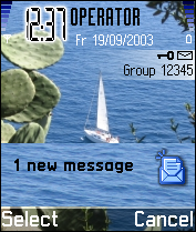 Symbian S60 Theme Monaco: new message